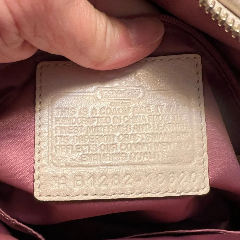 Coach 2012 Ivory Pleated Gathered Leather Sophia Madison Satchel #B1282-18620